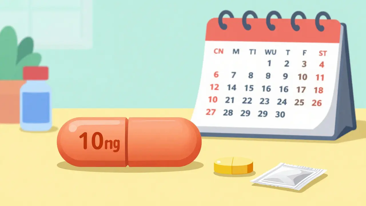Different forms of montelukast medication including tablets and granules