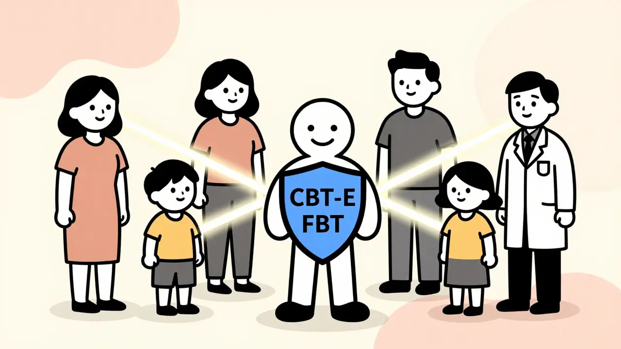 Supportive team aiding recovery with evidence-based therapy