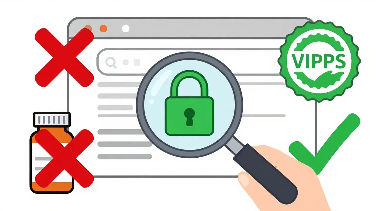 Magnifying glass checking secure website padlock for safety