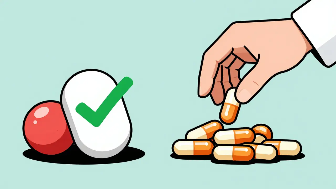 Scale balancing single FDC pill against multiple separate medications