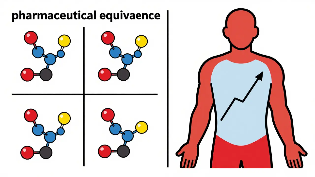 Abstract graphic showing identical drug molecules and blood absorption