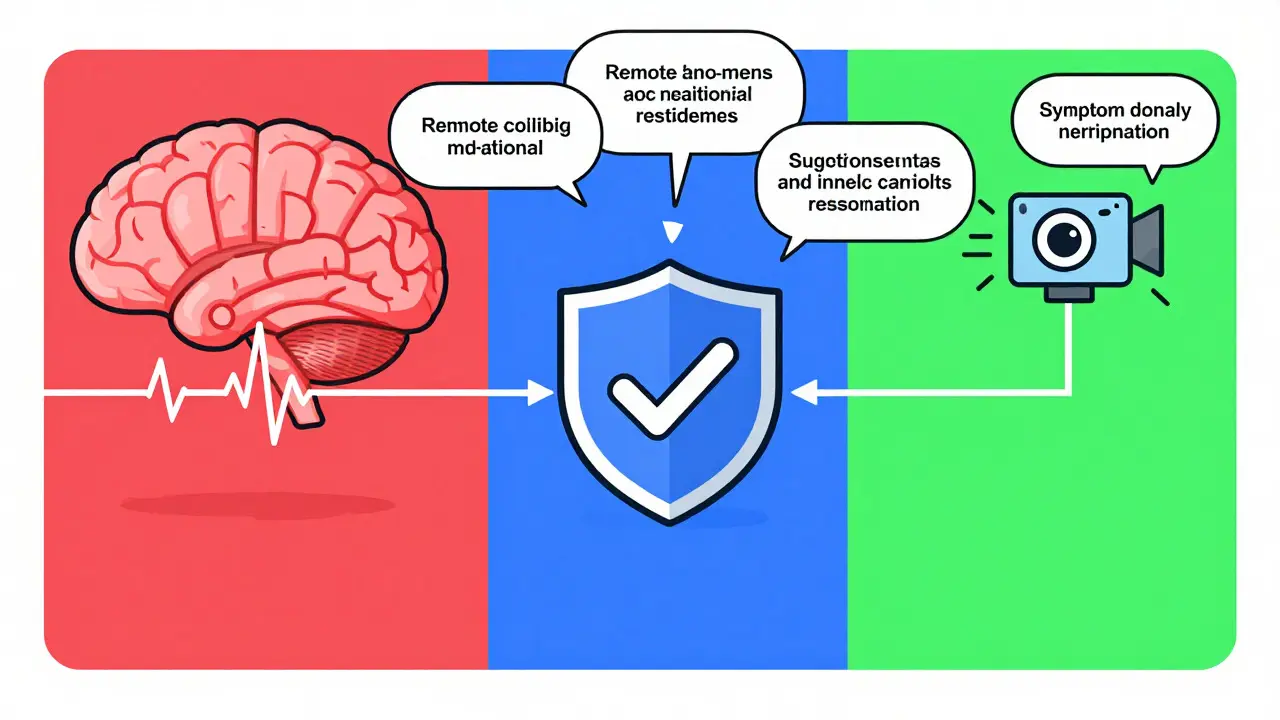 Illustration of data streams converging for medication side effect detection