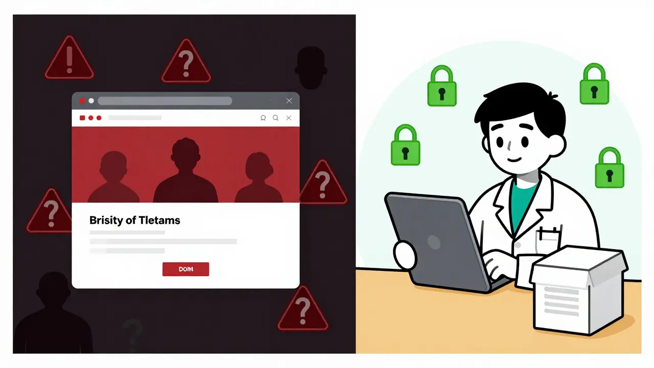 Safe telehealth consultation vs risky unregulated drug sites