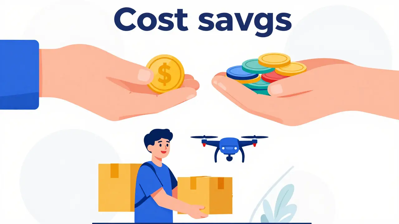 Visual metaphor for saving money on generic meds